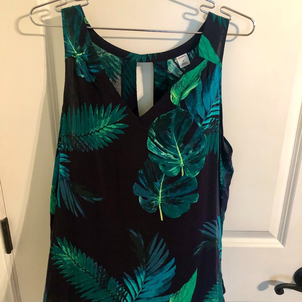 Old Navy Tropical Palm Leaf Tank